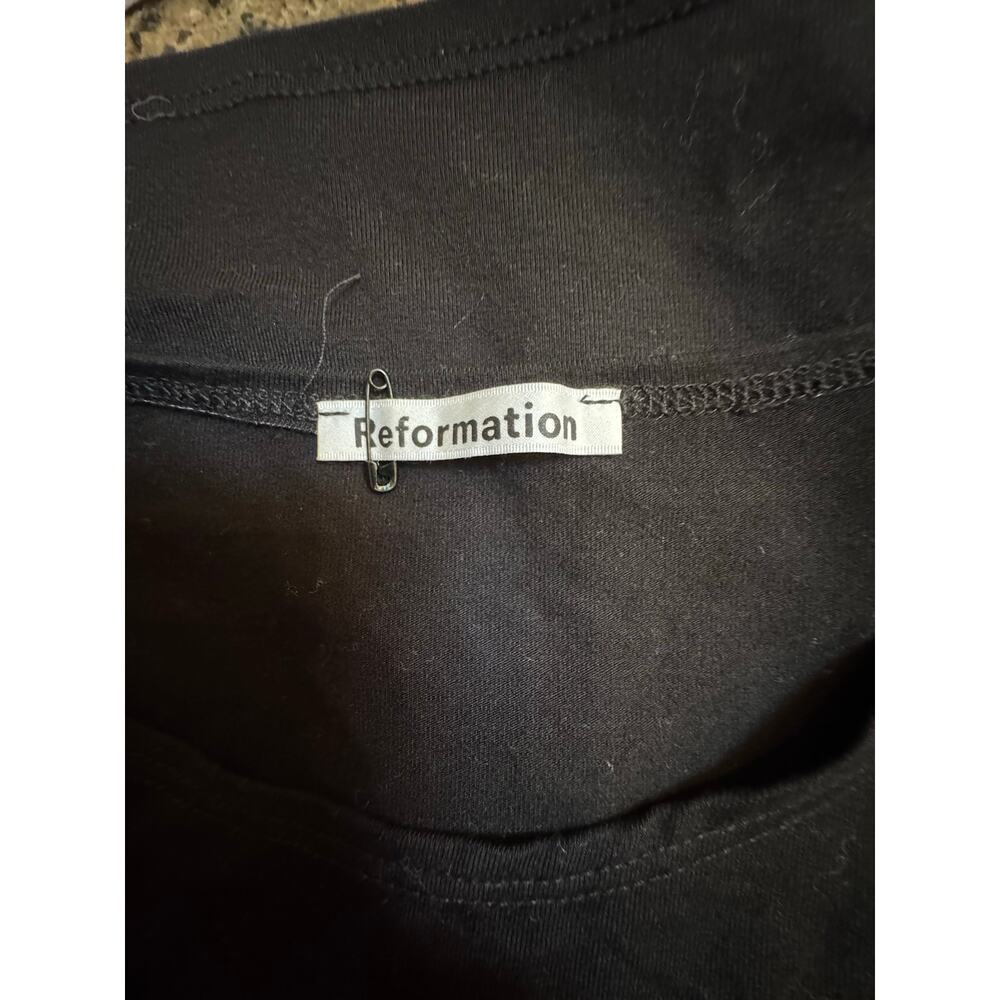 Reformation Ryland Cropped Tank Top - New, Size Small, Black - Picture 6 of 7